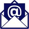 Line drawing of an letter with an email at as an icon