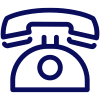 Line drawing of a phone as icon