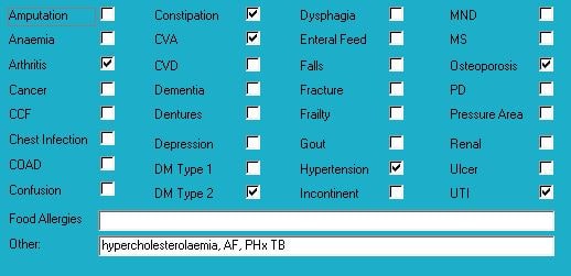 Diagnoses for Mrs ABO