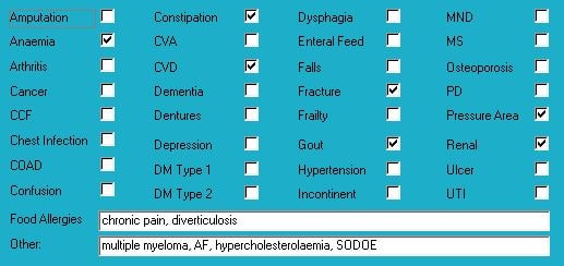 Diagnoses for Mr AAH