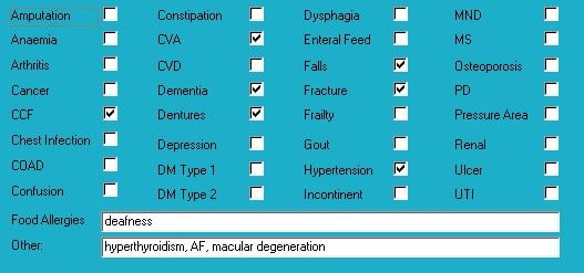 Diagnoses for Mrs AAA