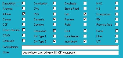 Diagnoses for Mrs AAJ