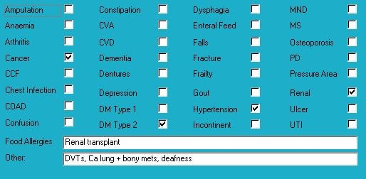 Diagnoses for Mr ACE